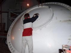 Eduard Bach Antenna from Vienna 3.7 meter unloading in Denmark 02