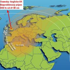 Besproblemovy prijem paketu DIGI tv v celom Anglicku s priemerom anteny od 80 cm